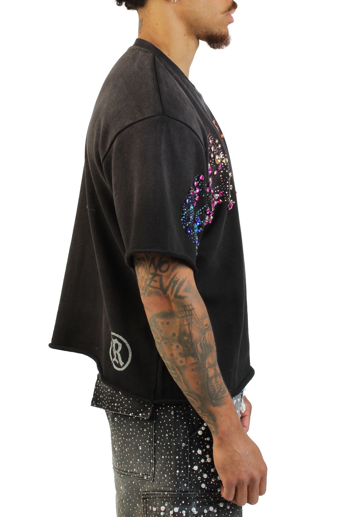 s*9様 saby RAPEL SHIRTS REBEL MINDS Rebel Saint Jewels T-Shirt 610-31211BLK - Shiekh