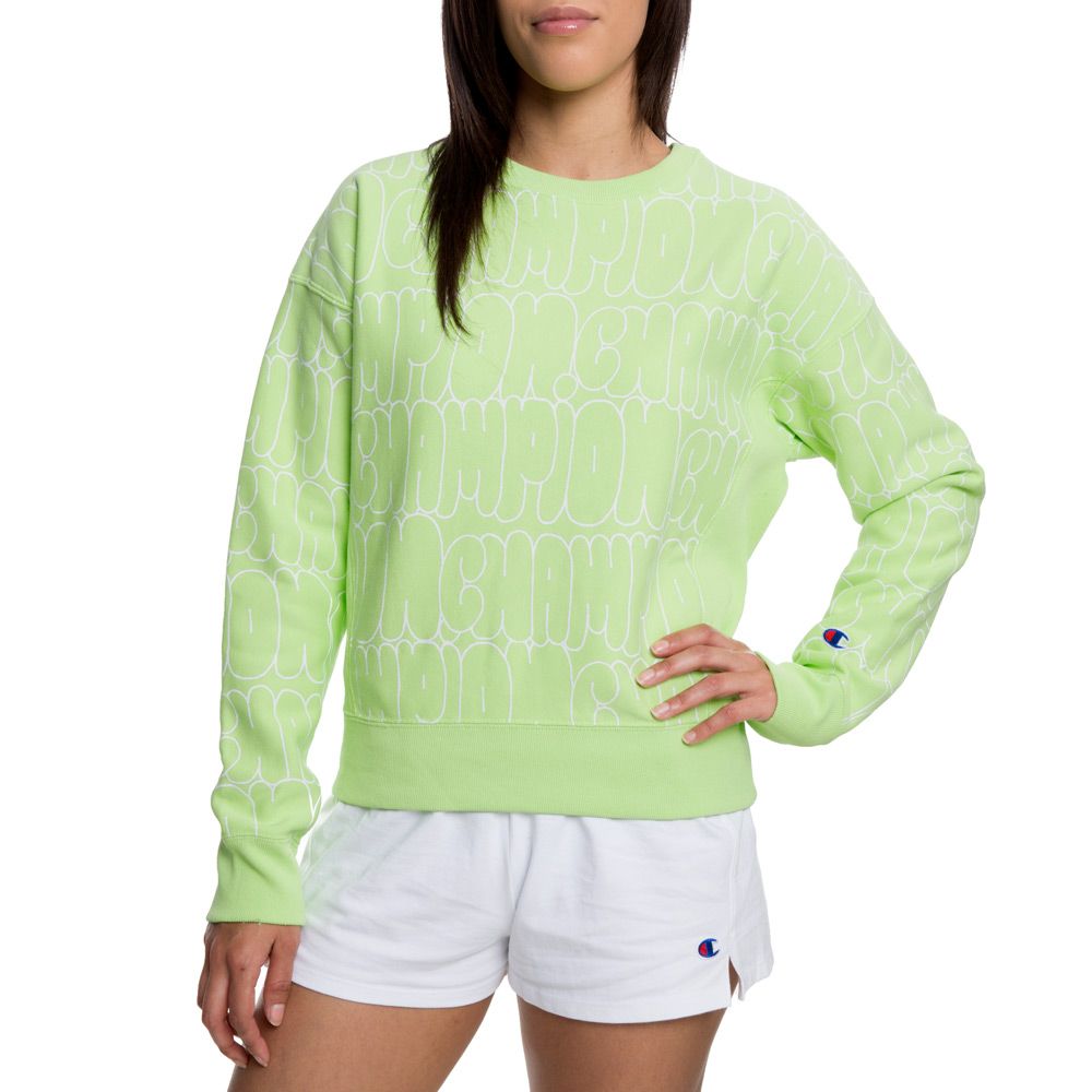 mint green champion sweater