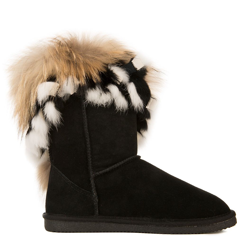 CAPE ROBBIN Women's Giselle-KLH-1 Fur Boot GISELLE-KLH-1/BLACK - Shiekh