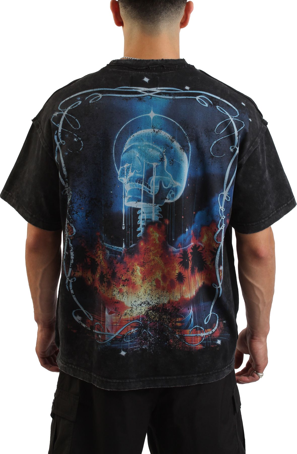 FIRST ROW Skeleton Lost Paradiso T-Shirt FRT2200-BLK - Shiekh