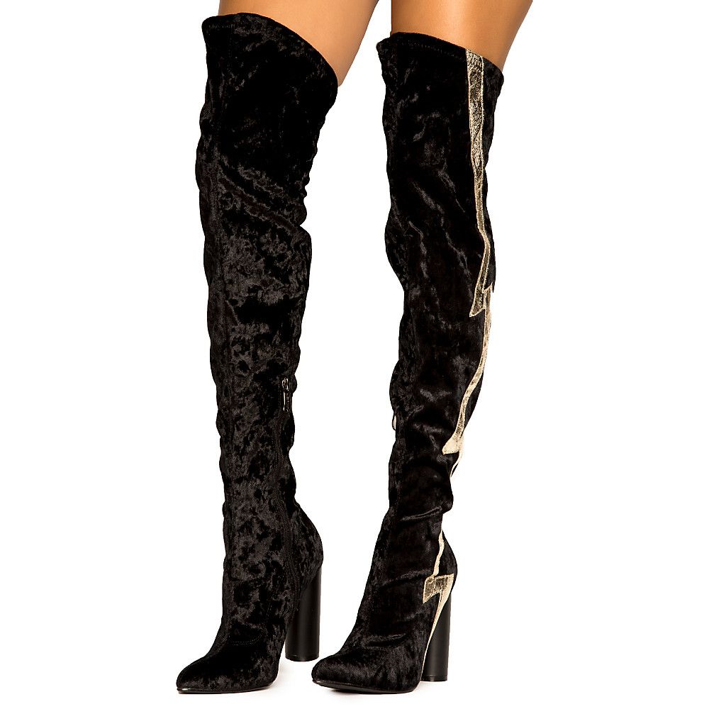long black boot heels