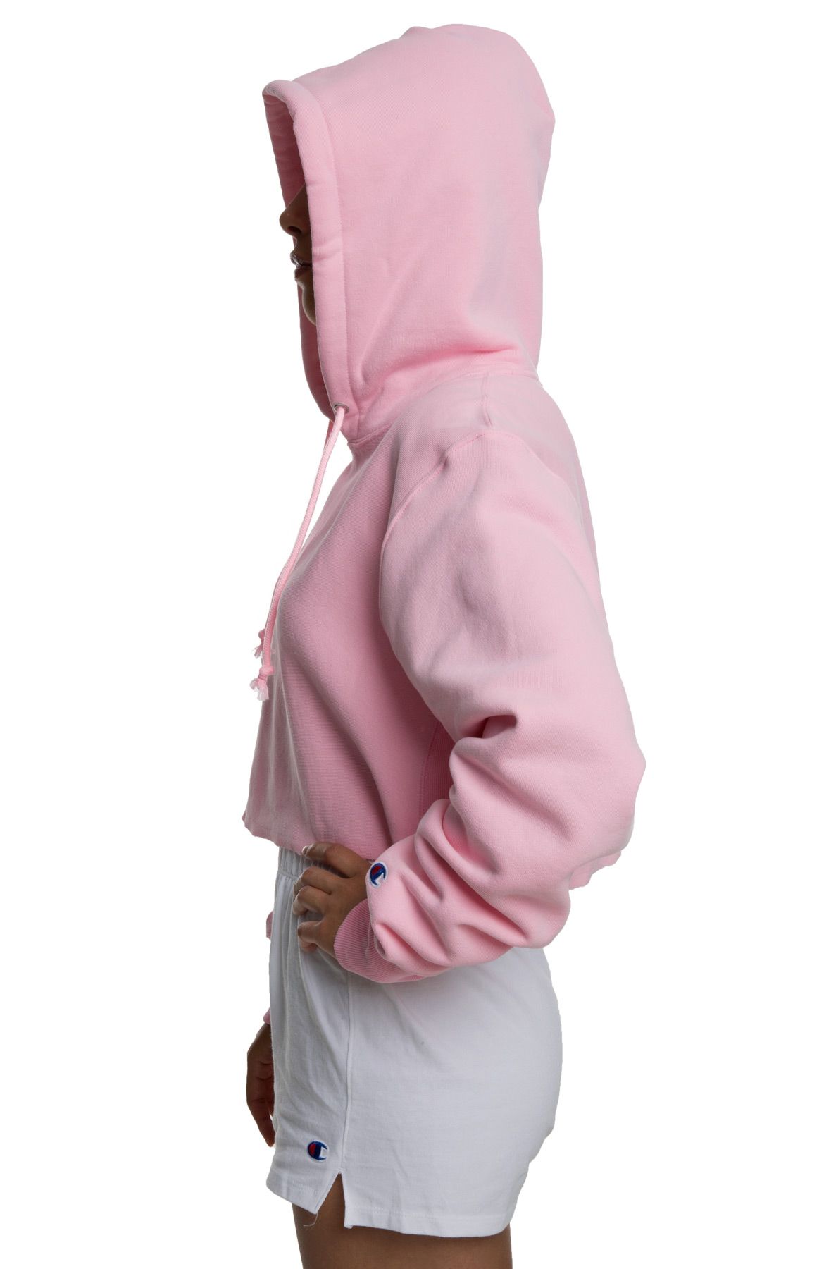 champion reverse weave candy pink hoodie