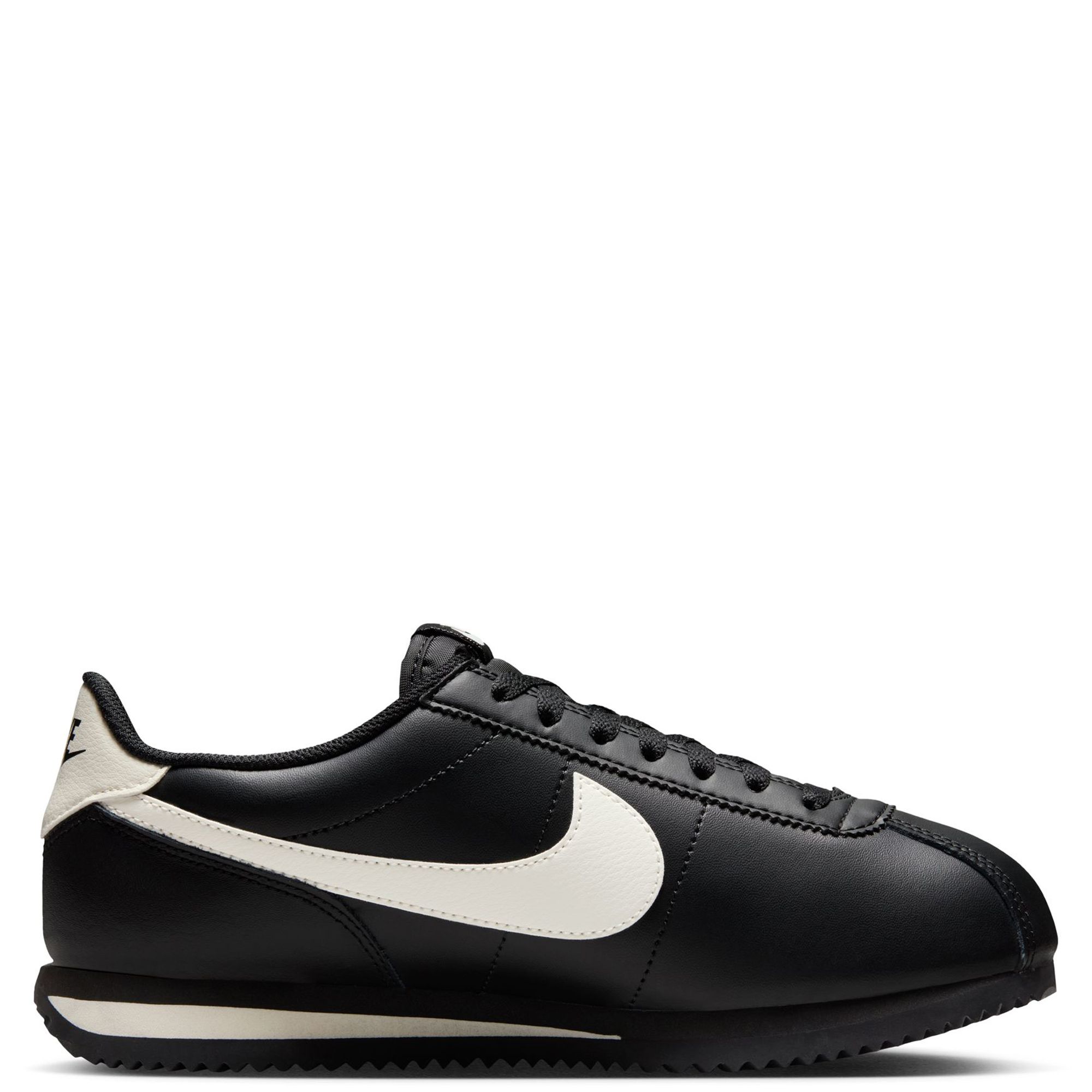 leather nike shoes black