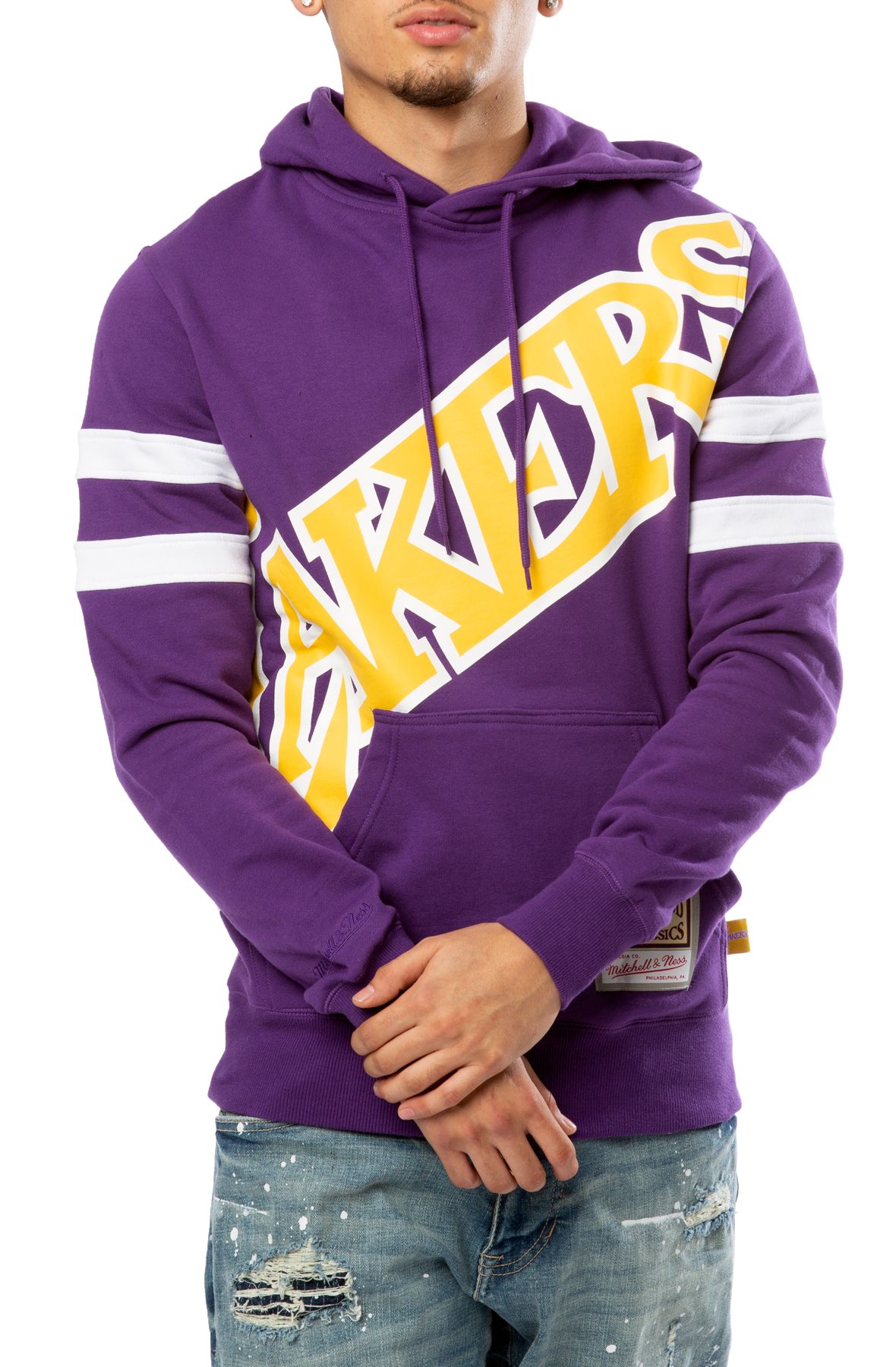Mitchell & Ness Los Angeles Lakers Head Coach Hoodie Purple - Size M