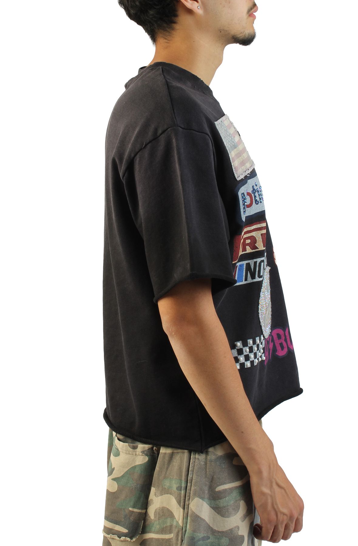 REBEL MINDS High Speed Patch T-Shirt 610-31118BLK - Shiekh