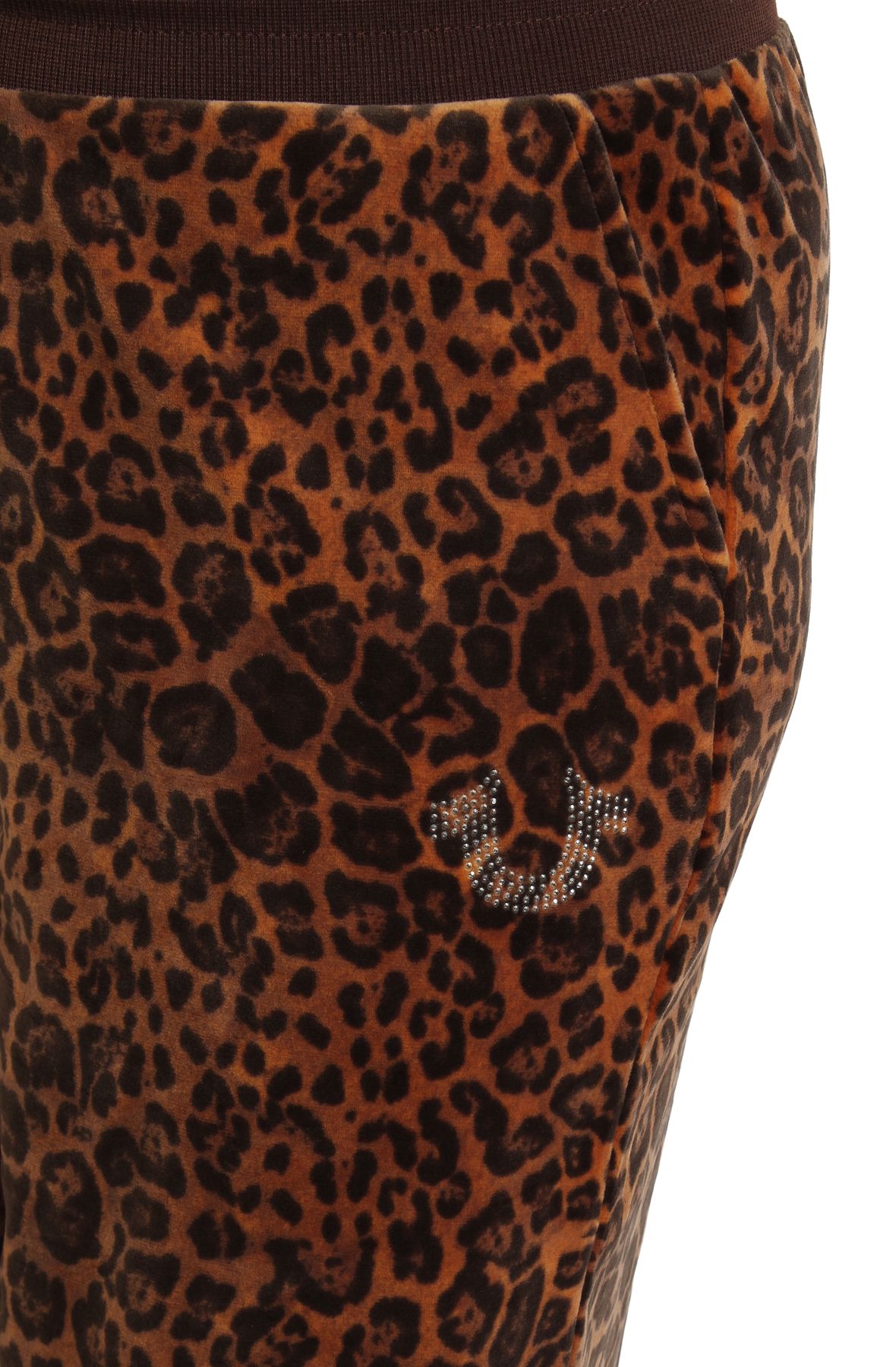 TRUE RELIGION Velour Crystal Horseshoe Straight Leg Sweatpant