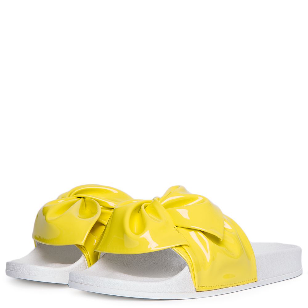 yellow slides womens