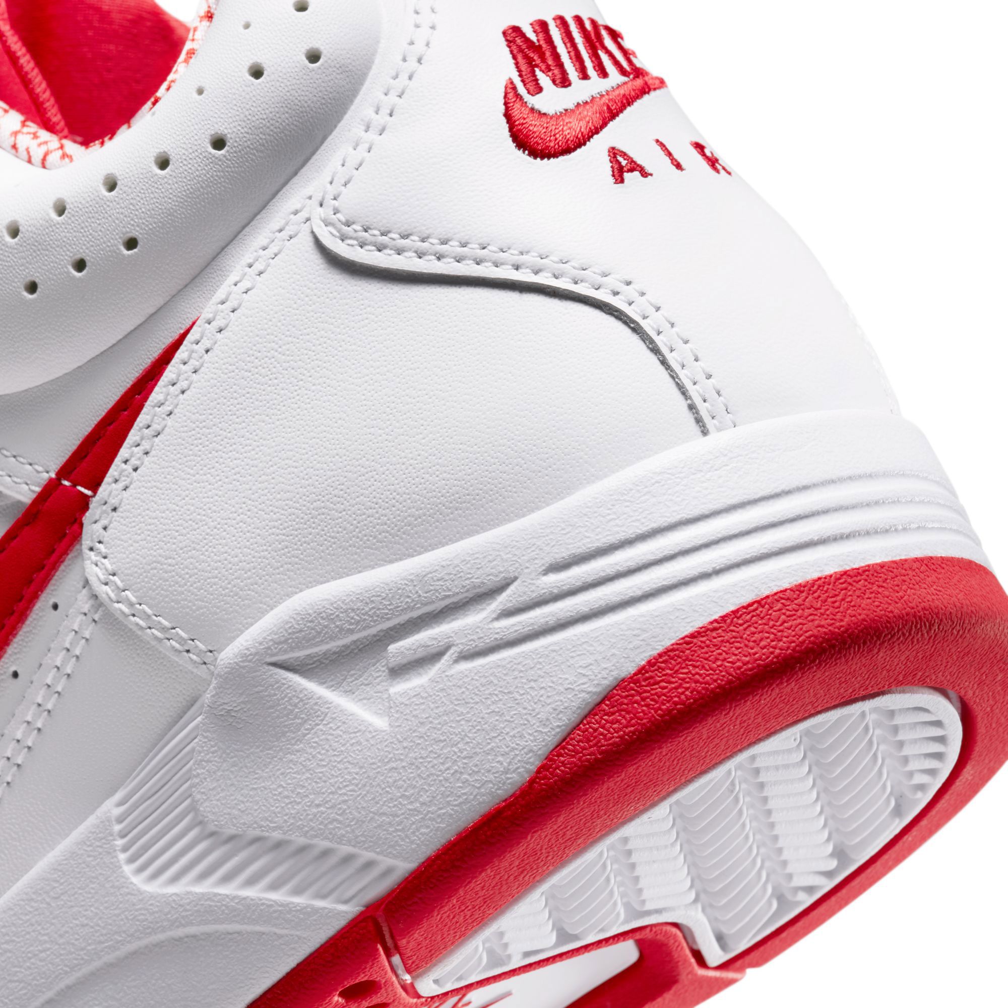 Nike Men's Air Flight Lite Mid White University Red / 9.5