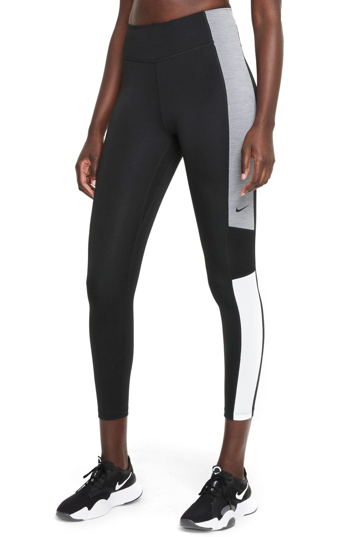 Leggings Nike Sportswear Swoosh High Rise Leggings Dark Grey Heather/ White