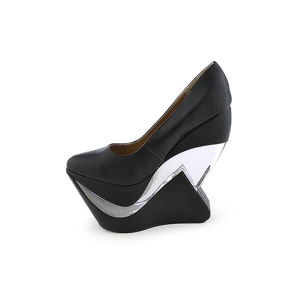 womens black wedge dress shoes