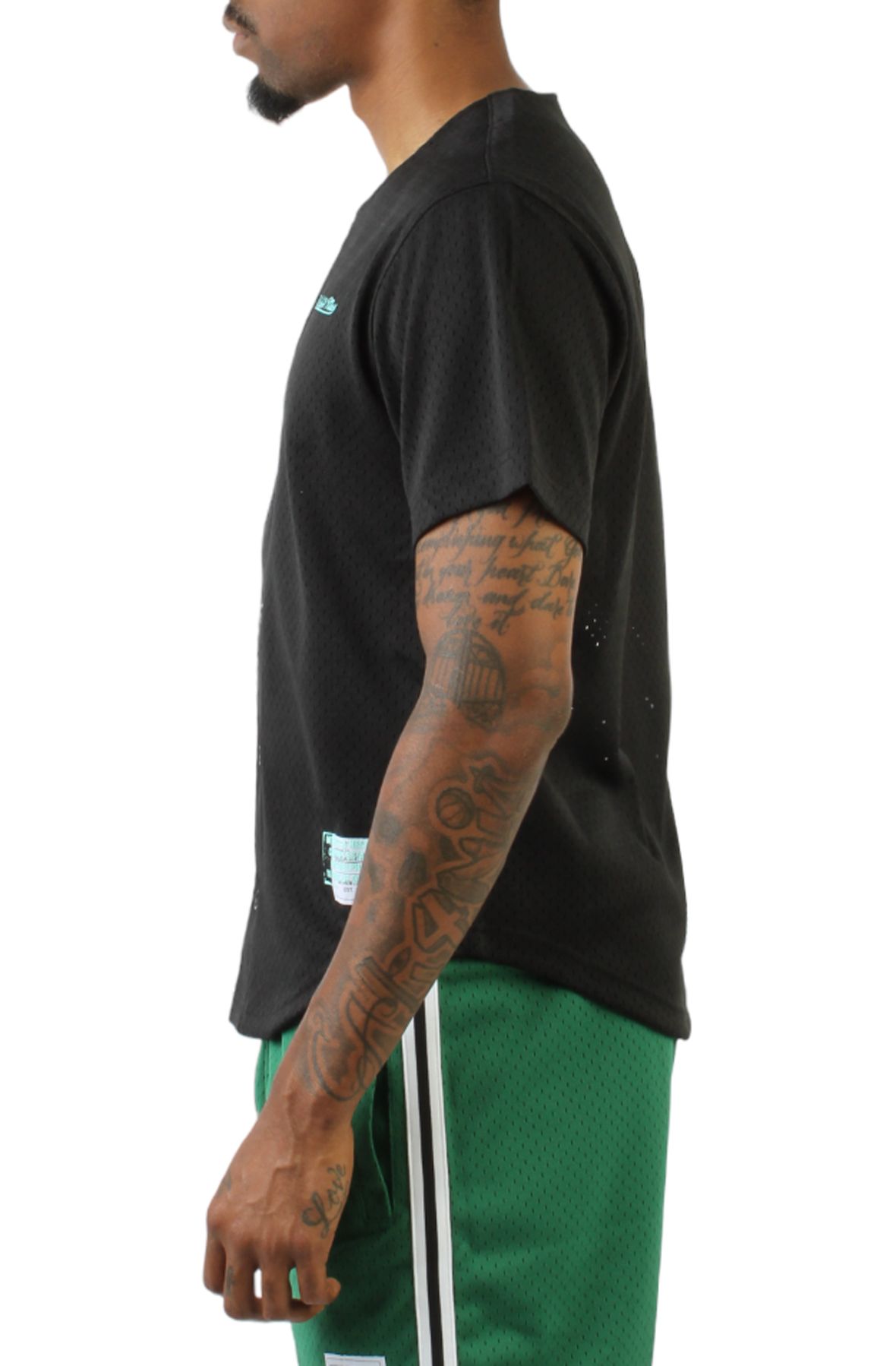MITCHELL AND NESS Stamped Button Front Mesh Baseball Jersey