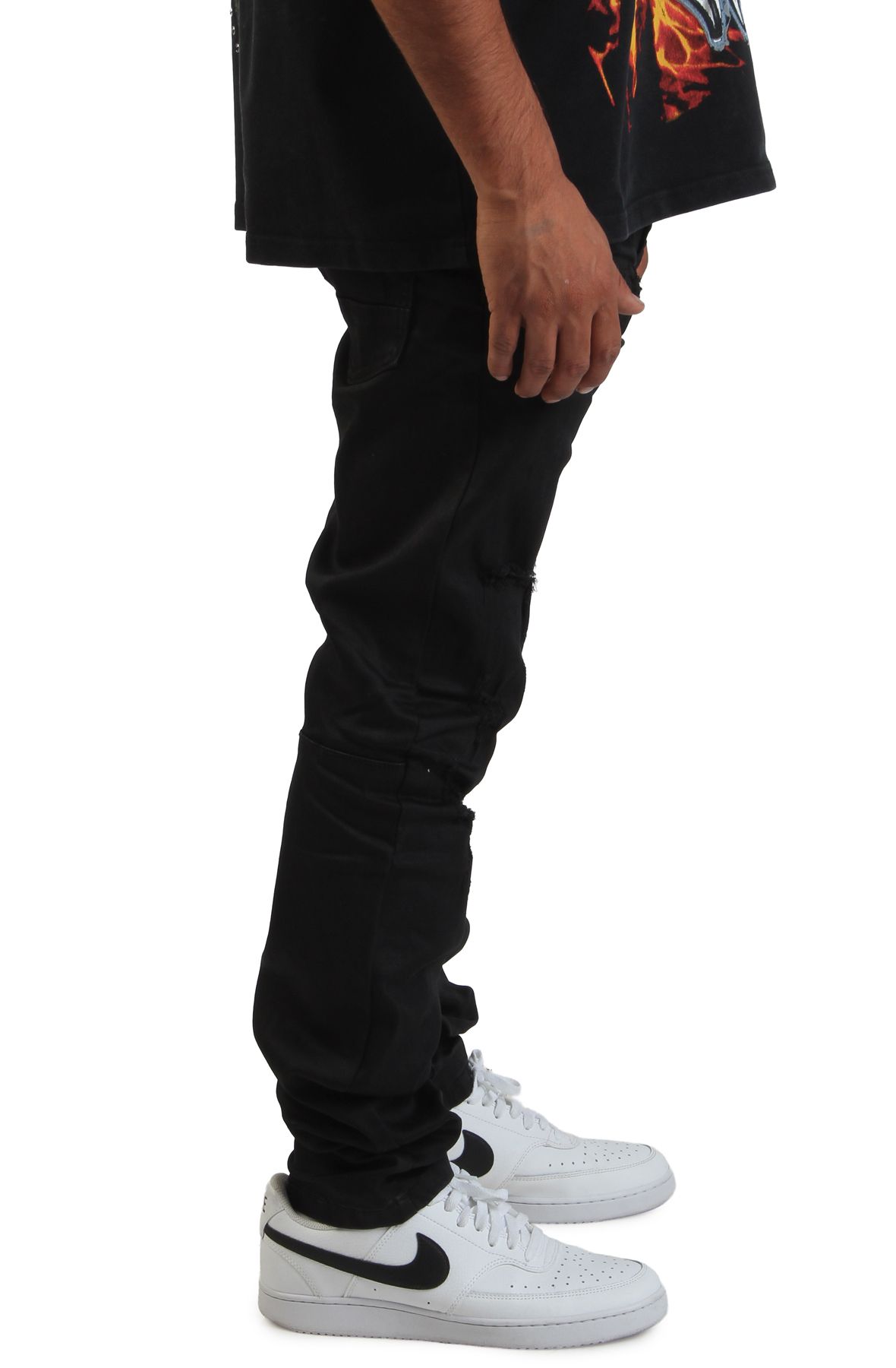 SMOKE RISE Nobody Ripped Jeans JP23733SK-BLK - Shiekh SMOKE RISE Nobody Ripped Jeans JP23733SK-BLK - Shiekh