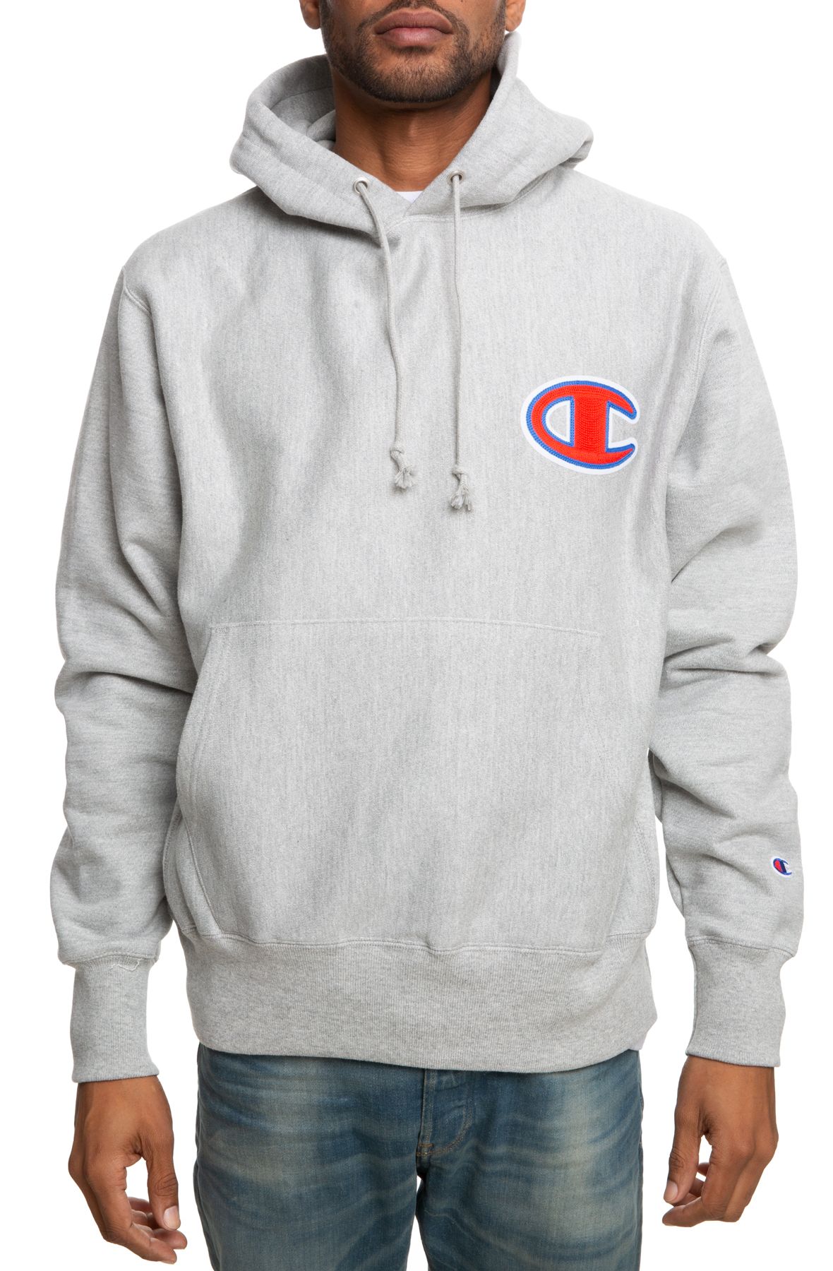champion reverse weave logo hoodie sweatshirt