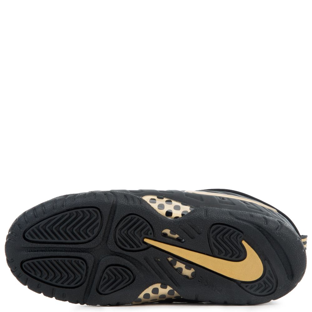 nike little posite pro black and gold