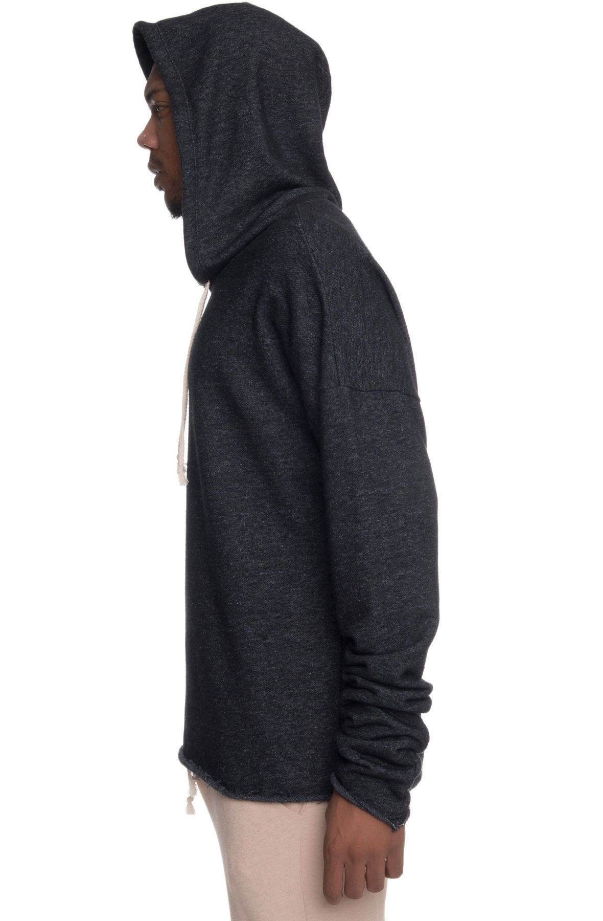 S&D The Sergey Cropped Box Fit Hoodie in Slub SD3016BLK Shiekh