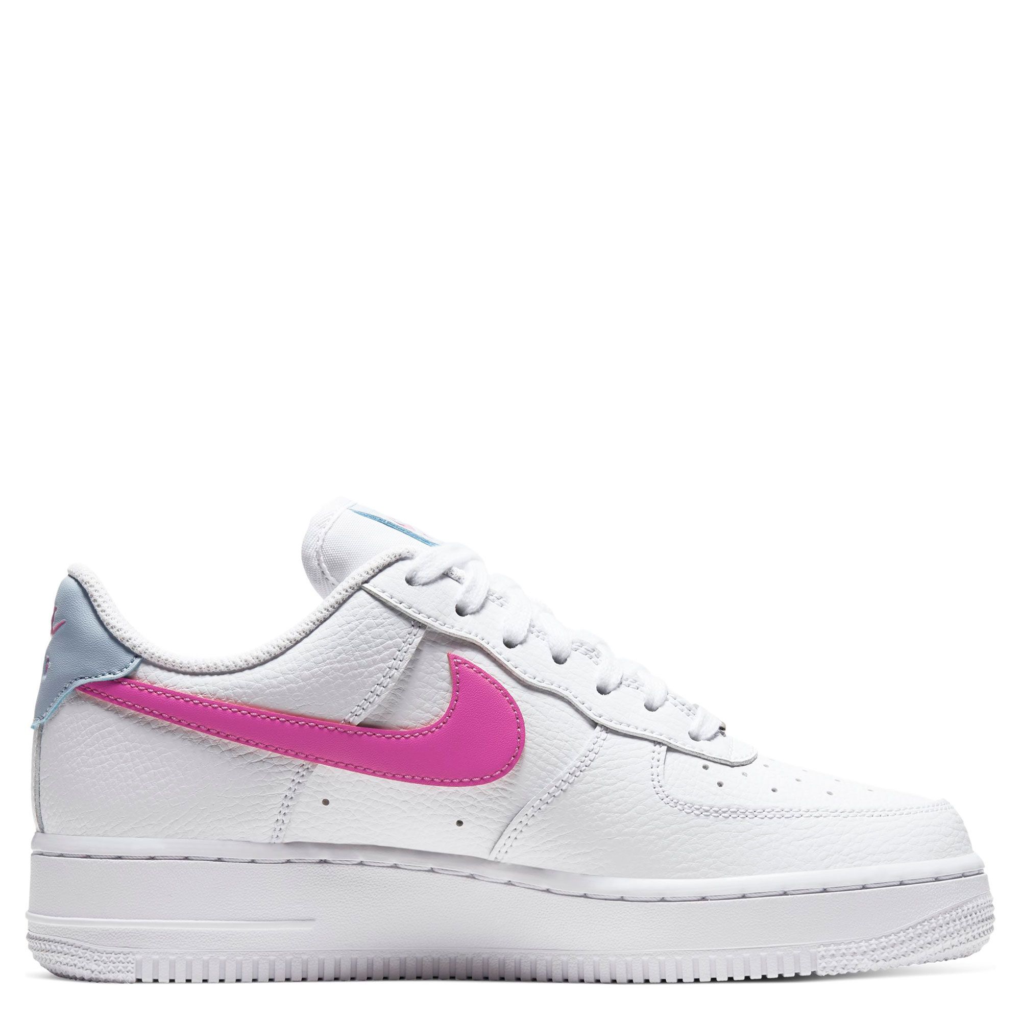 pink and blue air force ones