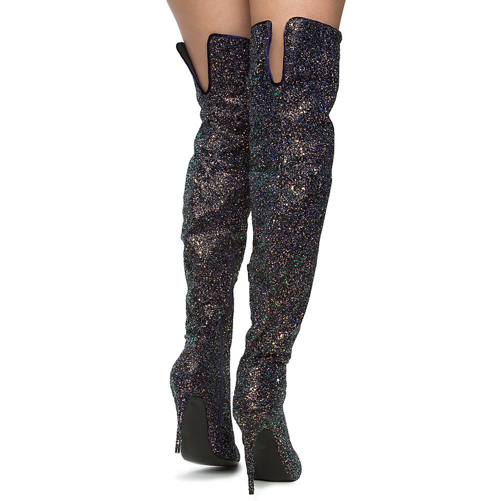 YOKI Women's Alza-92 Thigh High Boots ALZA-92/BLACK - Shiekh