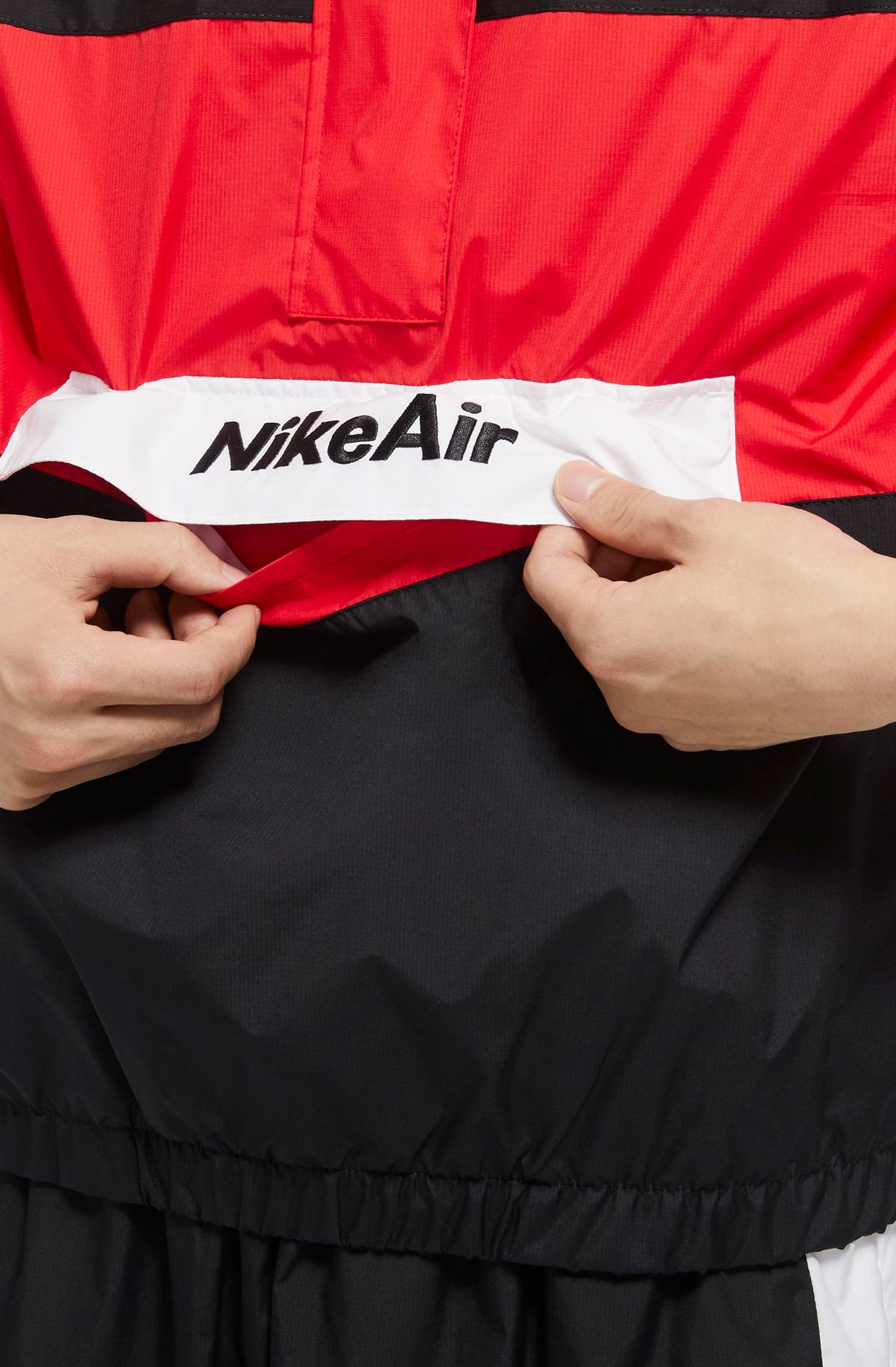 Nike air best sale woven jacket red