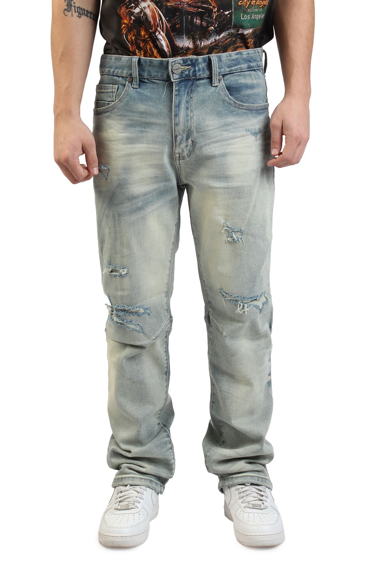 SMOKE RISE Authentic Straight Leg Jean JP26S103SKZ-BLU - Shiekh