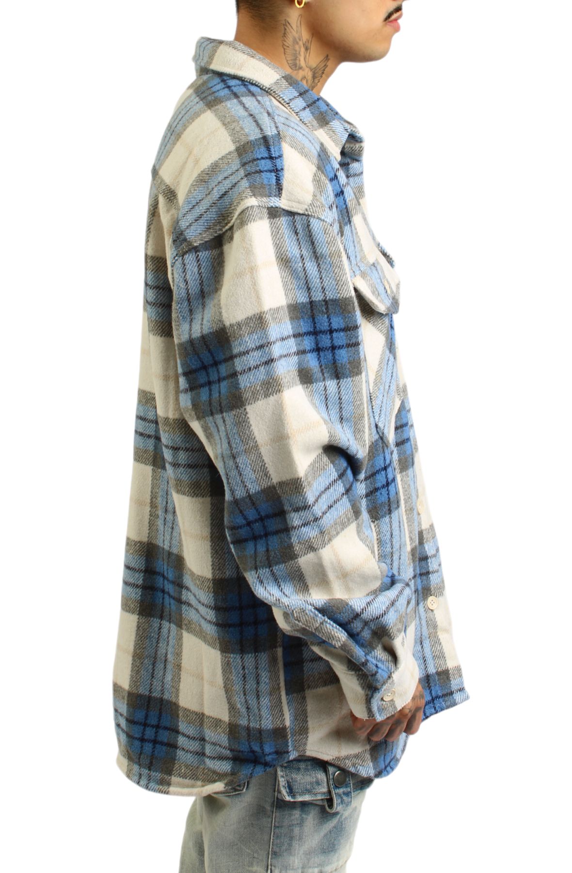 HIGH CALIBER Lumberjack Flannel C13659-BLUE - Shiekh