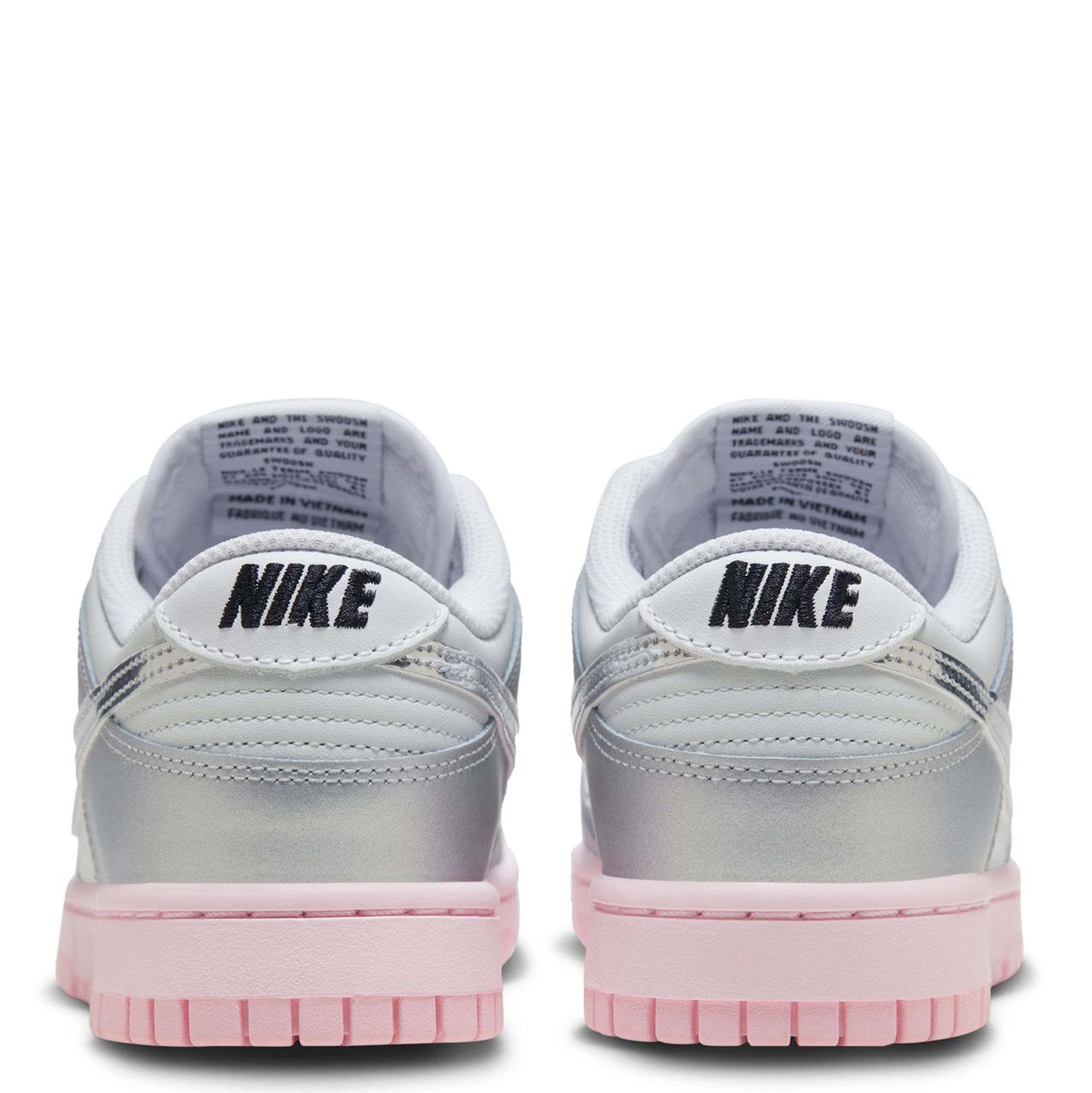 grey nike with pink swoosh