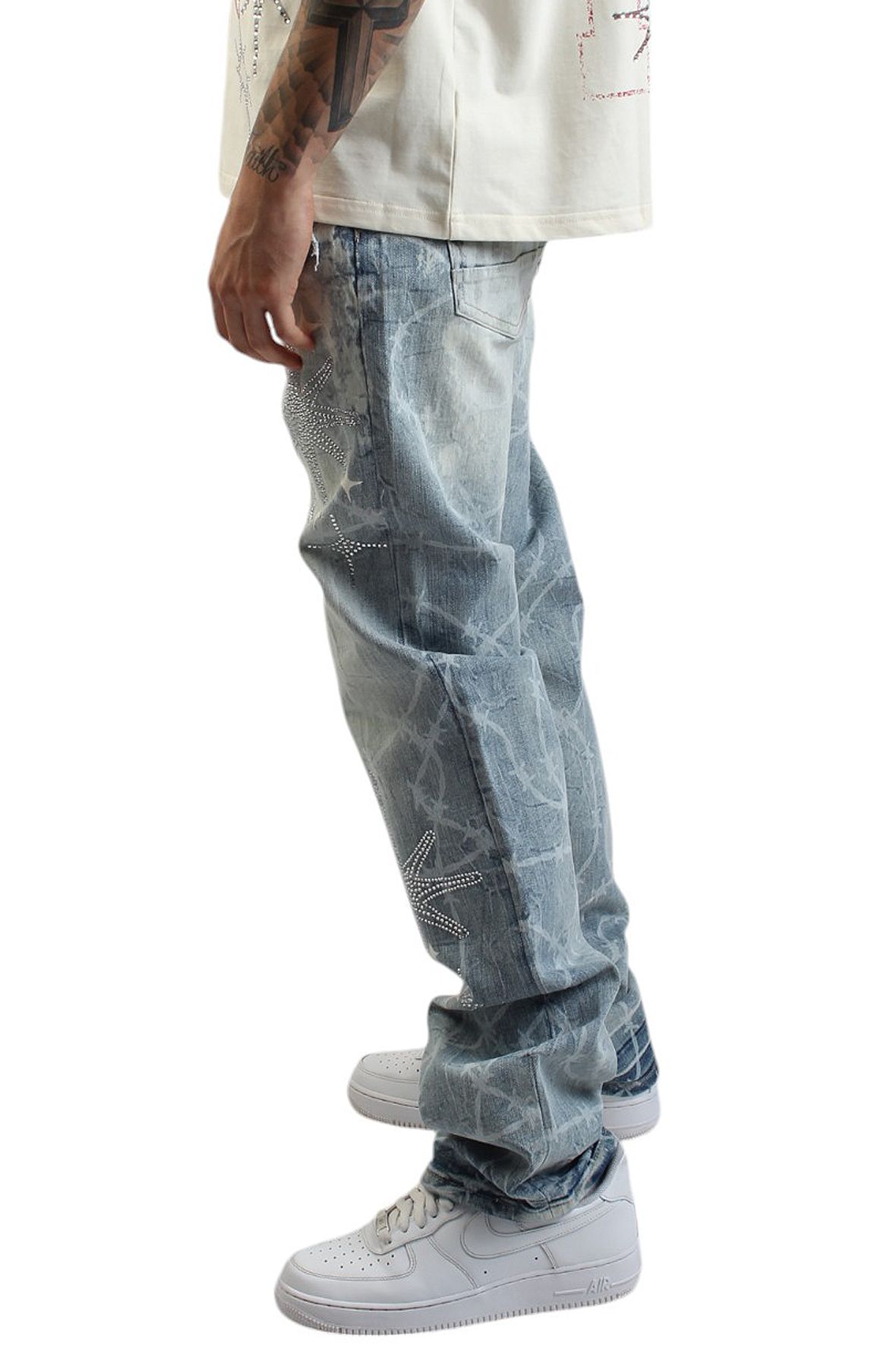 SMOKE RISE Cobra Crystal Jeans JP252447SK-COB - Shiekh