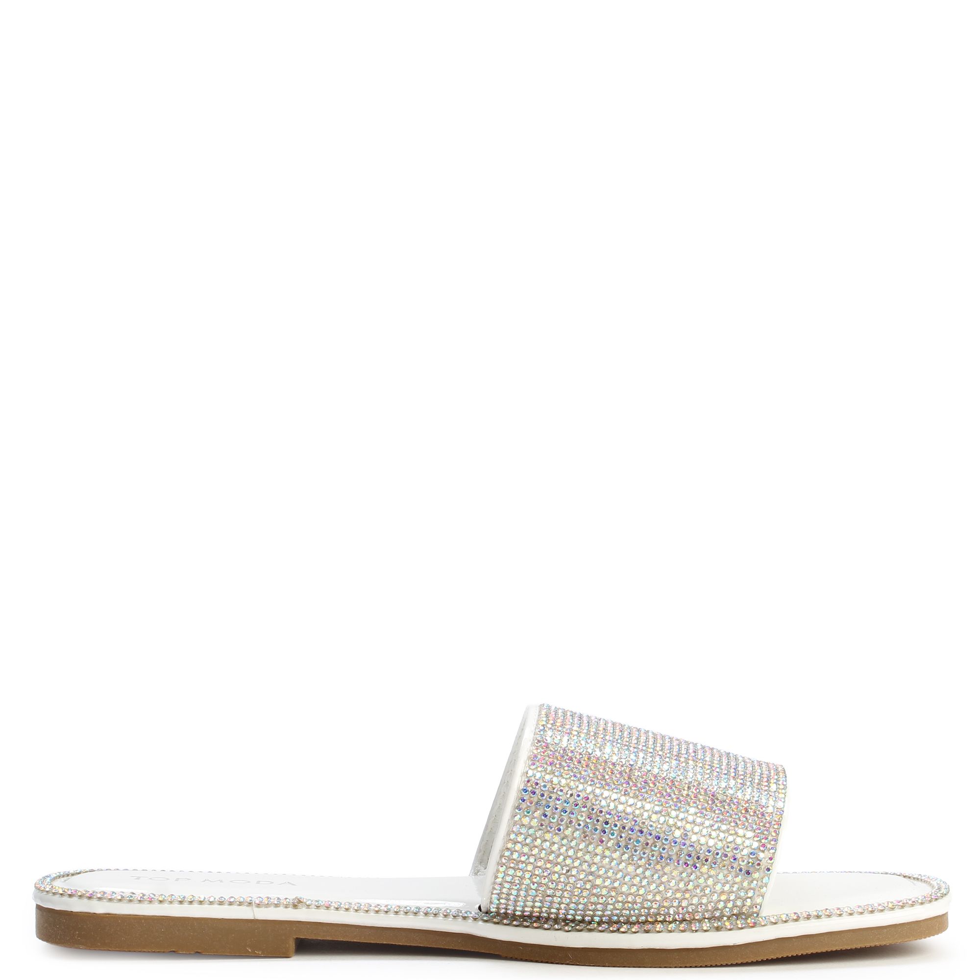 TOP GUY INT'L TRADING Medusa-56 Sparkle Sandal MEDUSA-56-WHT
