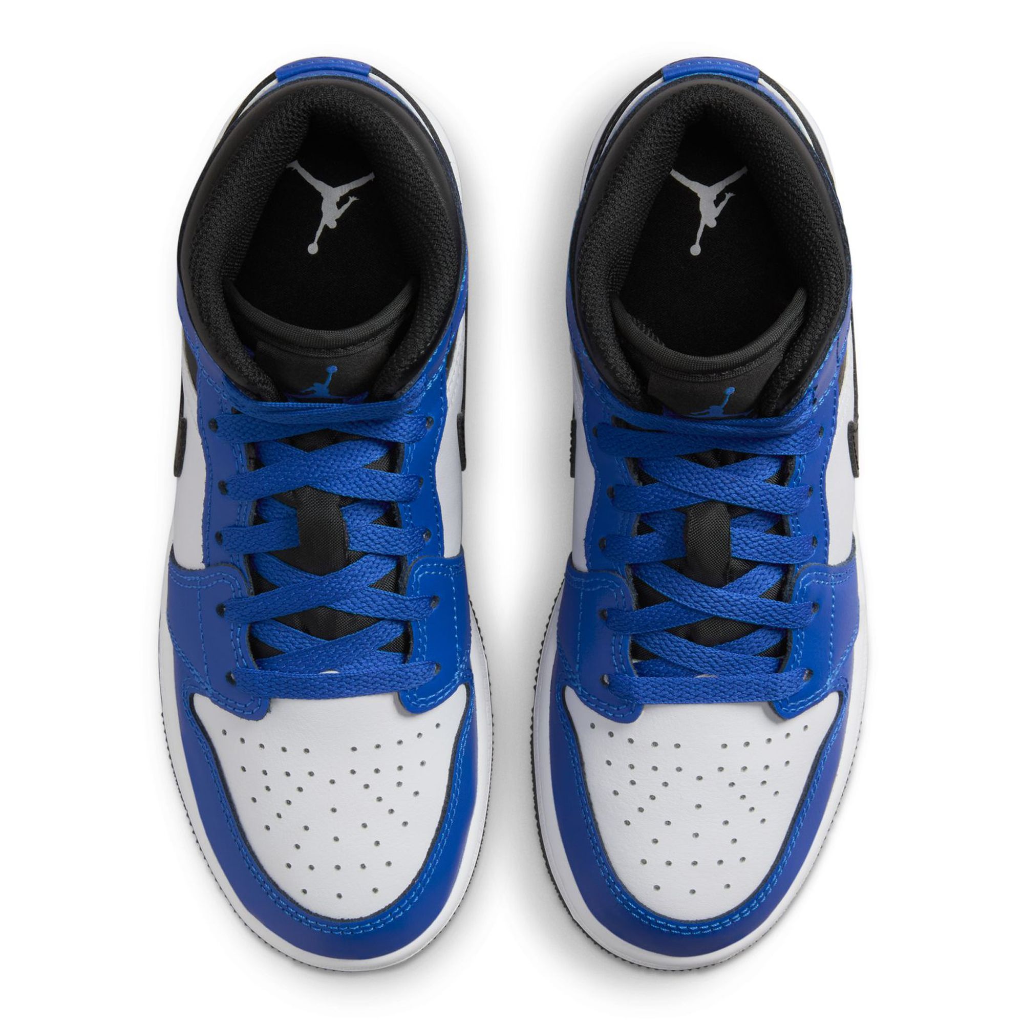 Jordan バスケットボールシューズ 青/黒/白 JORDAN AIR JORDAN 1 MID (GS) DQ8423 402 - Shiekh