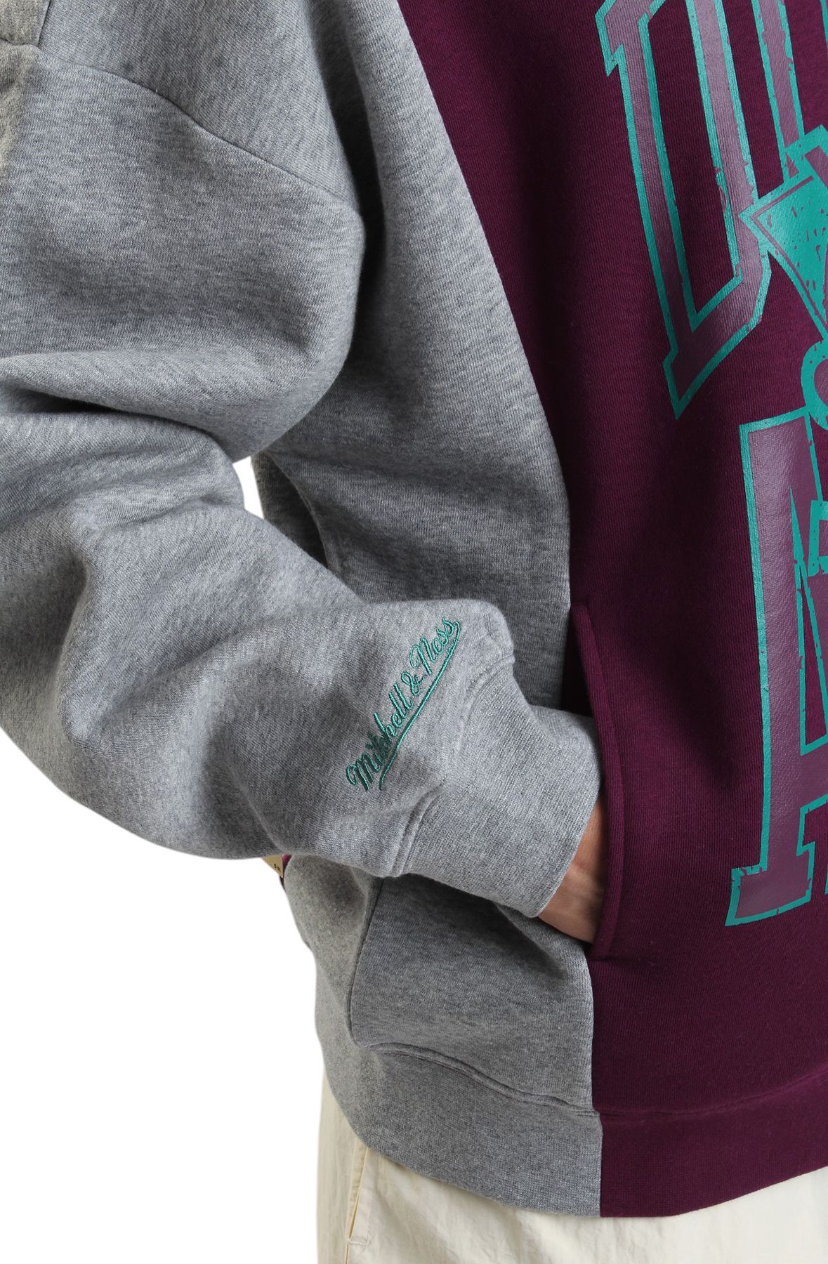 MITCHELL AND NESS NHL Anaheim Ducks Split 3 Pullover Sweatshirt