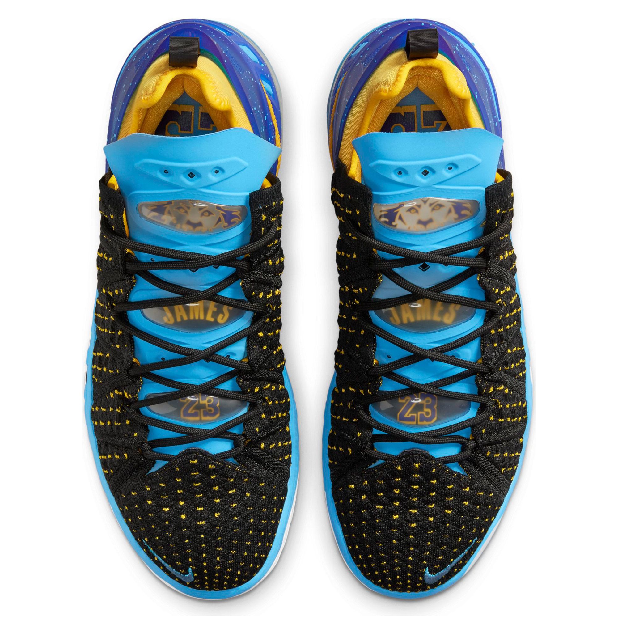 lebron 18 black university gold