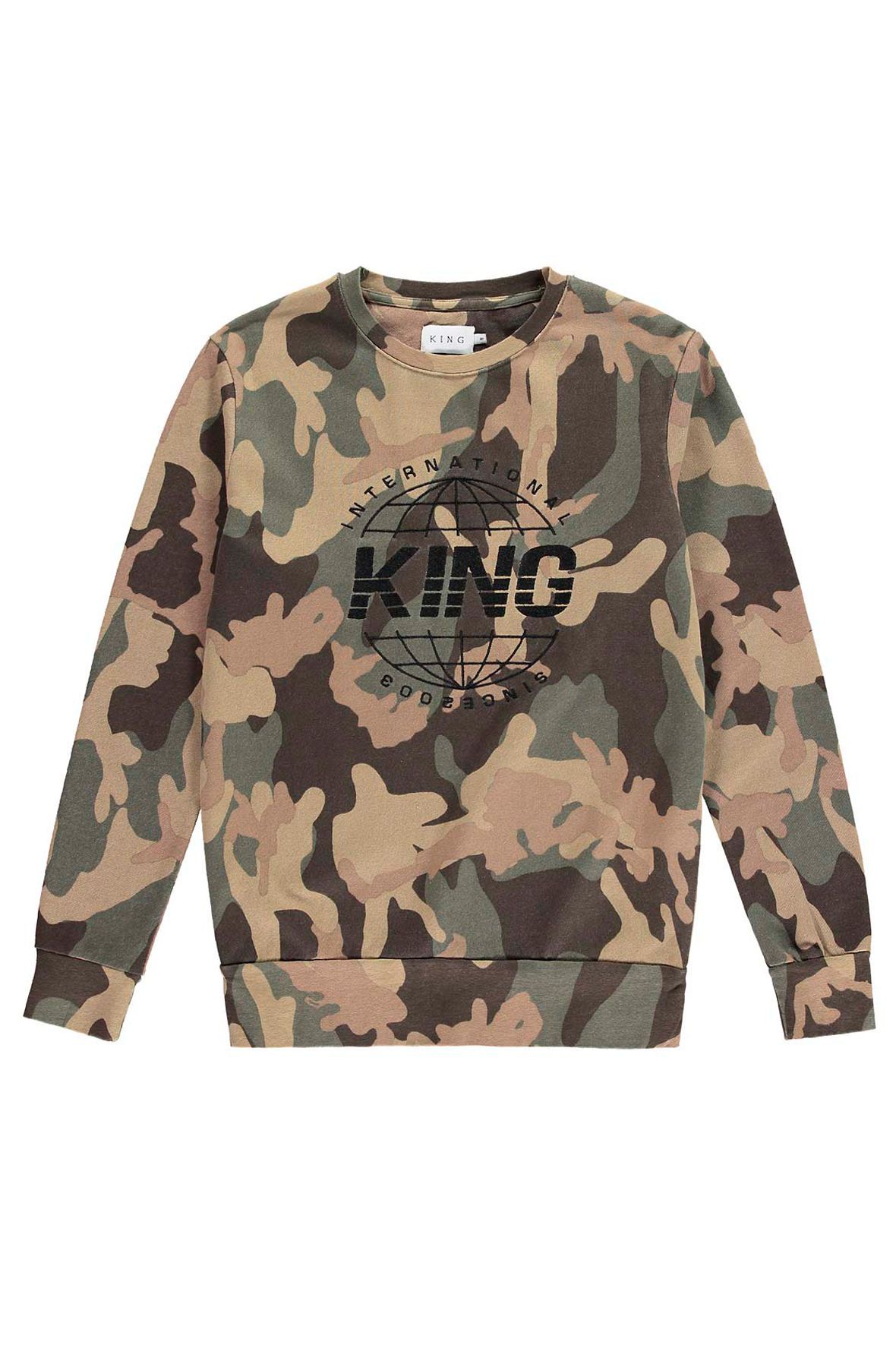 Monogrammed 'Camo' Big Print Crewneck Sweatshirt