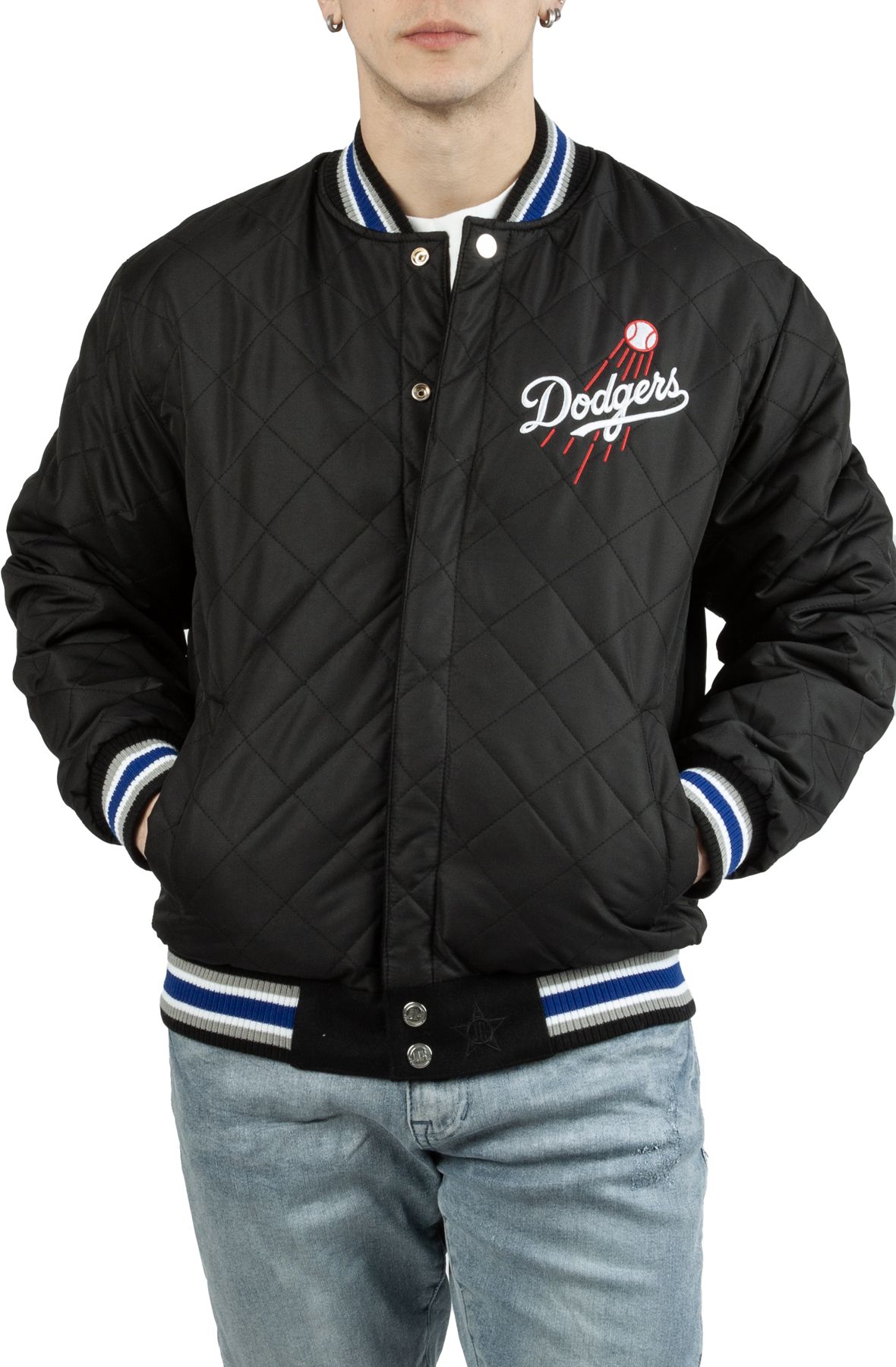 JH DESIGN LA Dodgers Champions Jacket DOD103COM3 BLK - Shiekh