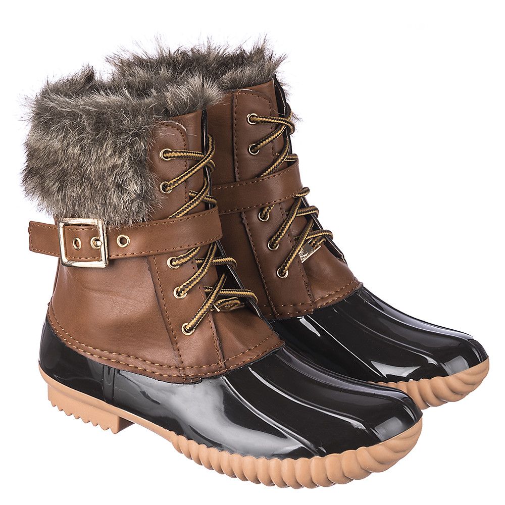 womens duck boots with fur