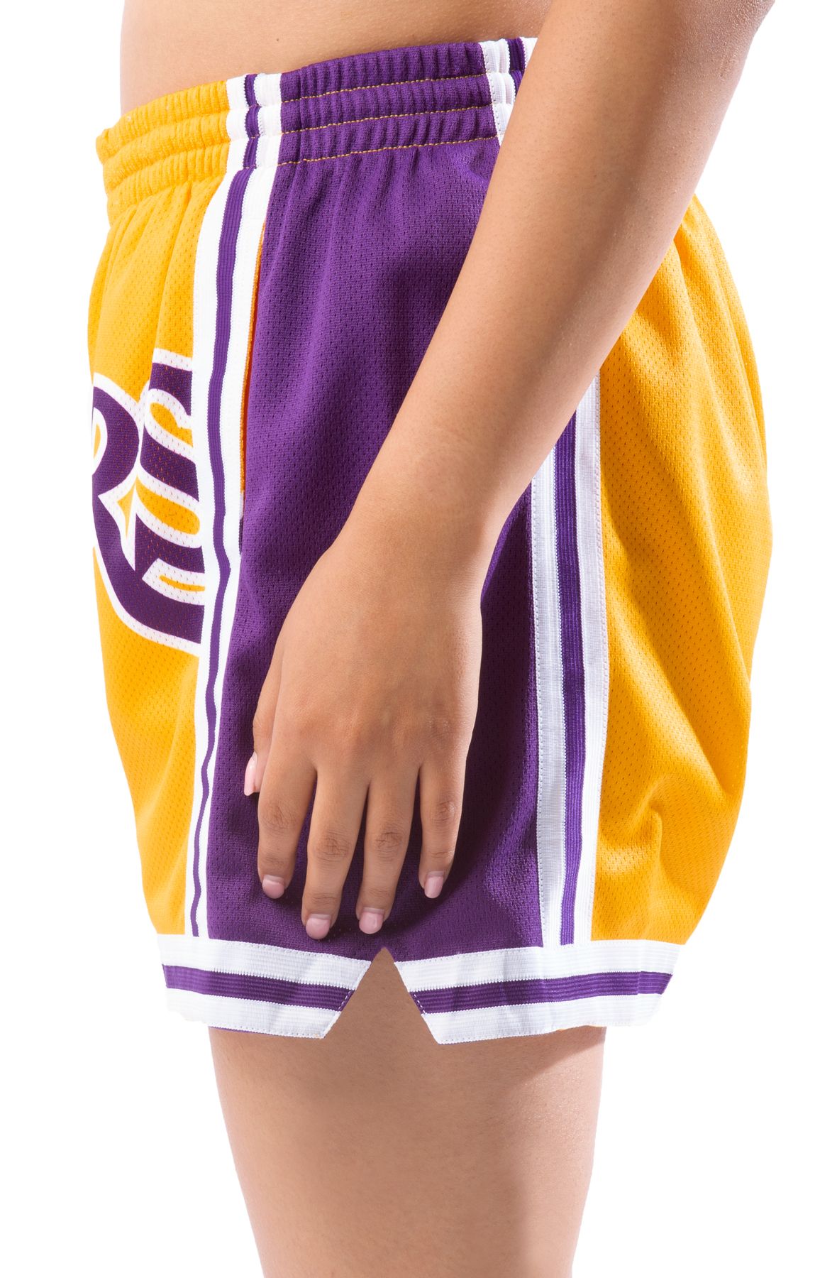 LA Lakers M&N Men's Big Face 5.0 Gold Shorts