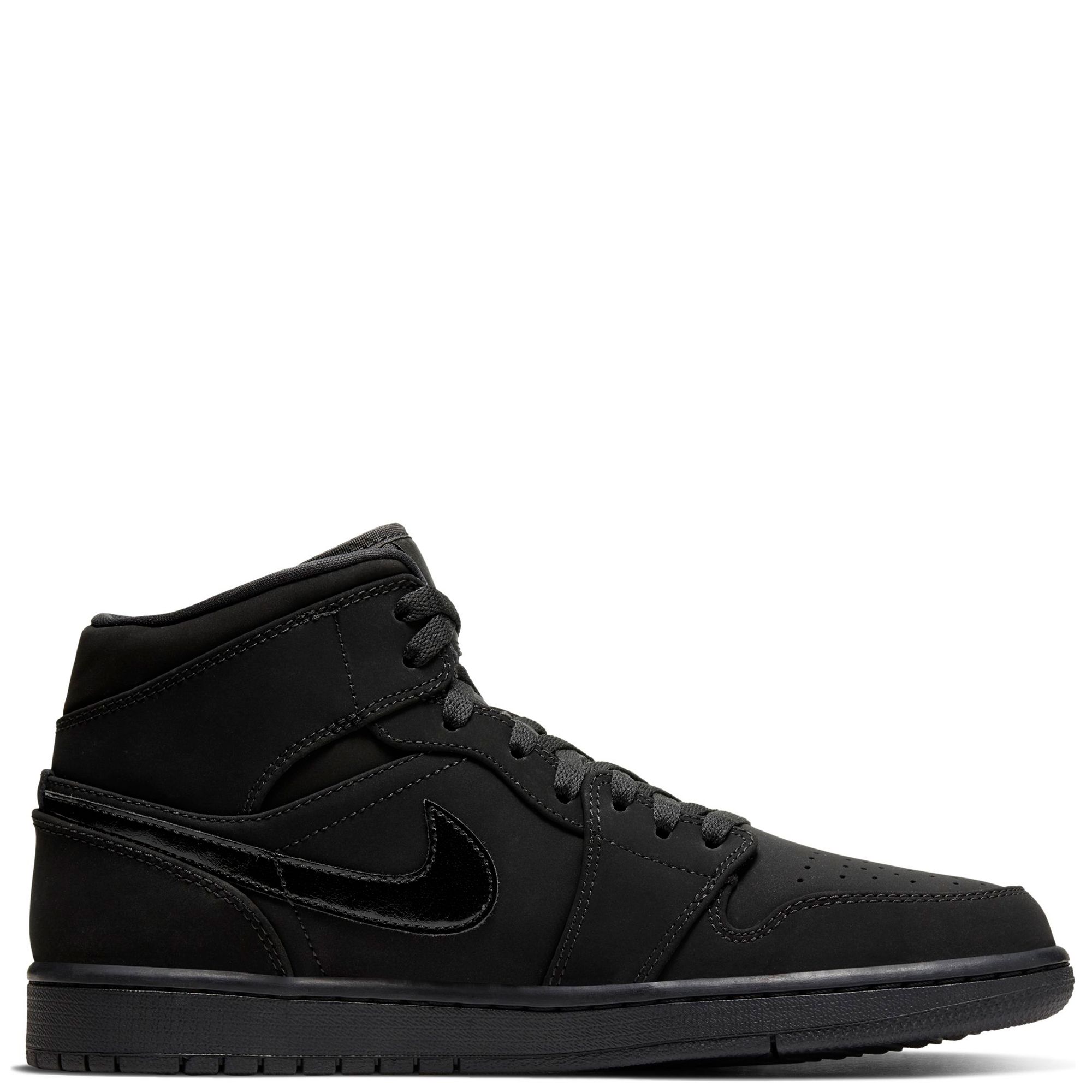 Air Jordan 1 Mid 'Triple Black Suede' 554724-056 - KICKS CREW