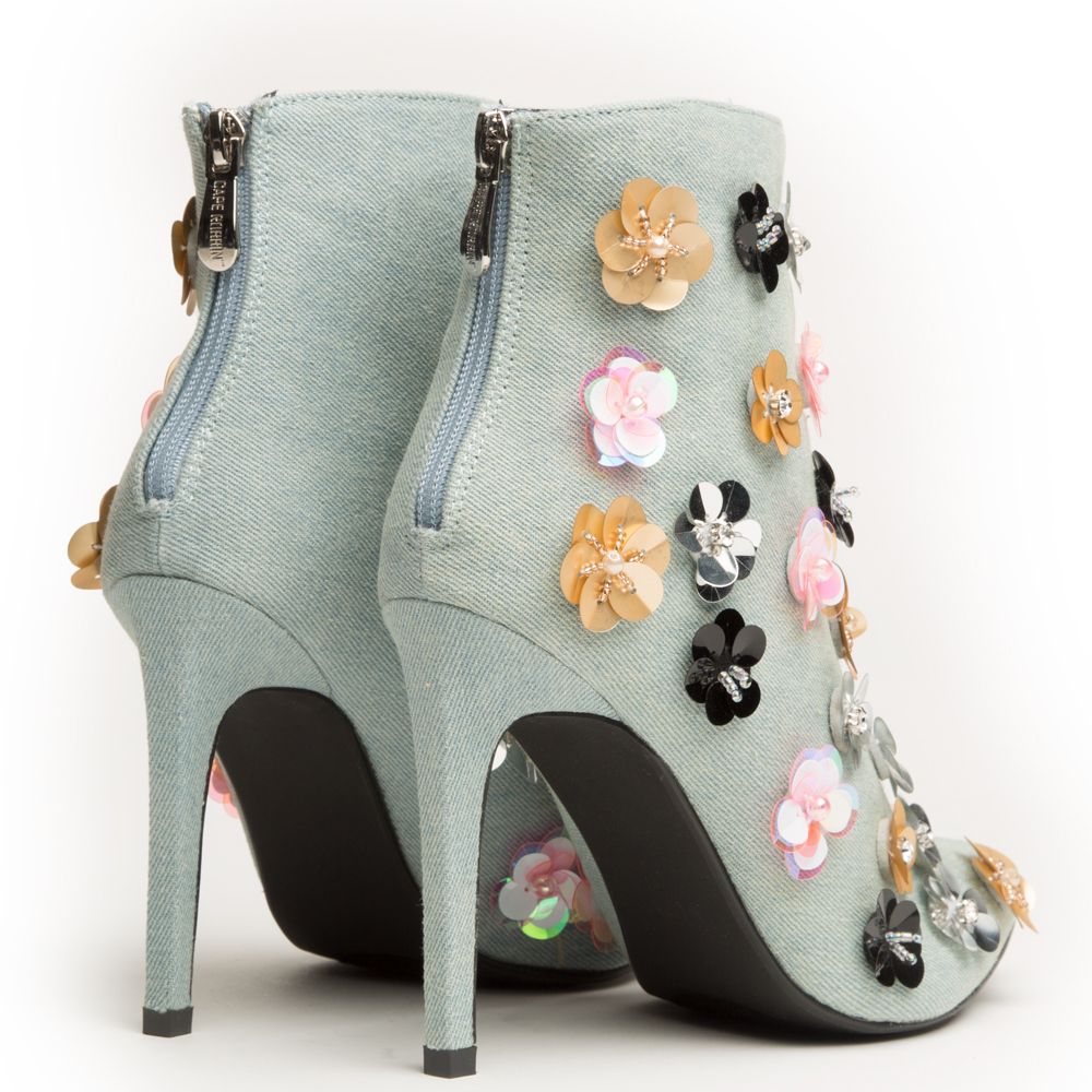 CAPE ROBBIN Gigi-13 Denim Bootie GIGI-13/DEMIN - Shiekh