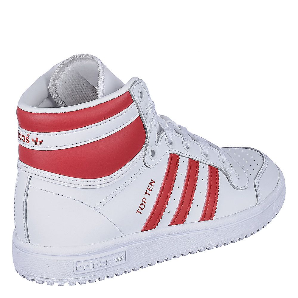 adidas top ten hi white red