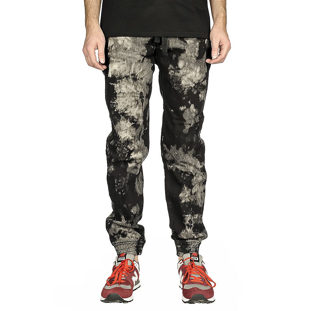 new look acid wash denim jogger
