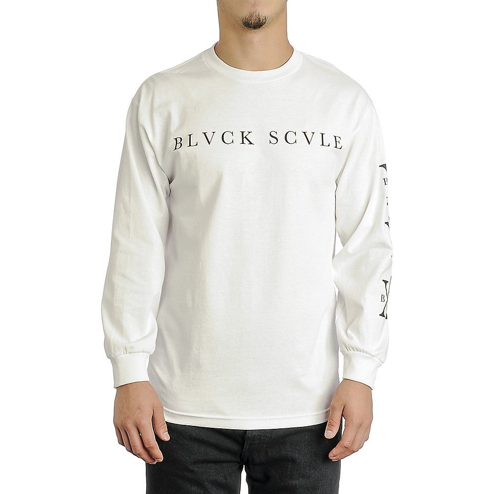 Black Scale Mens The Scvle Logo LS Graphic T-Shirt, Black, Medium