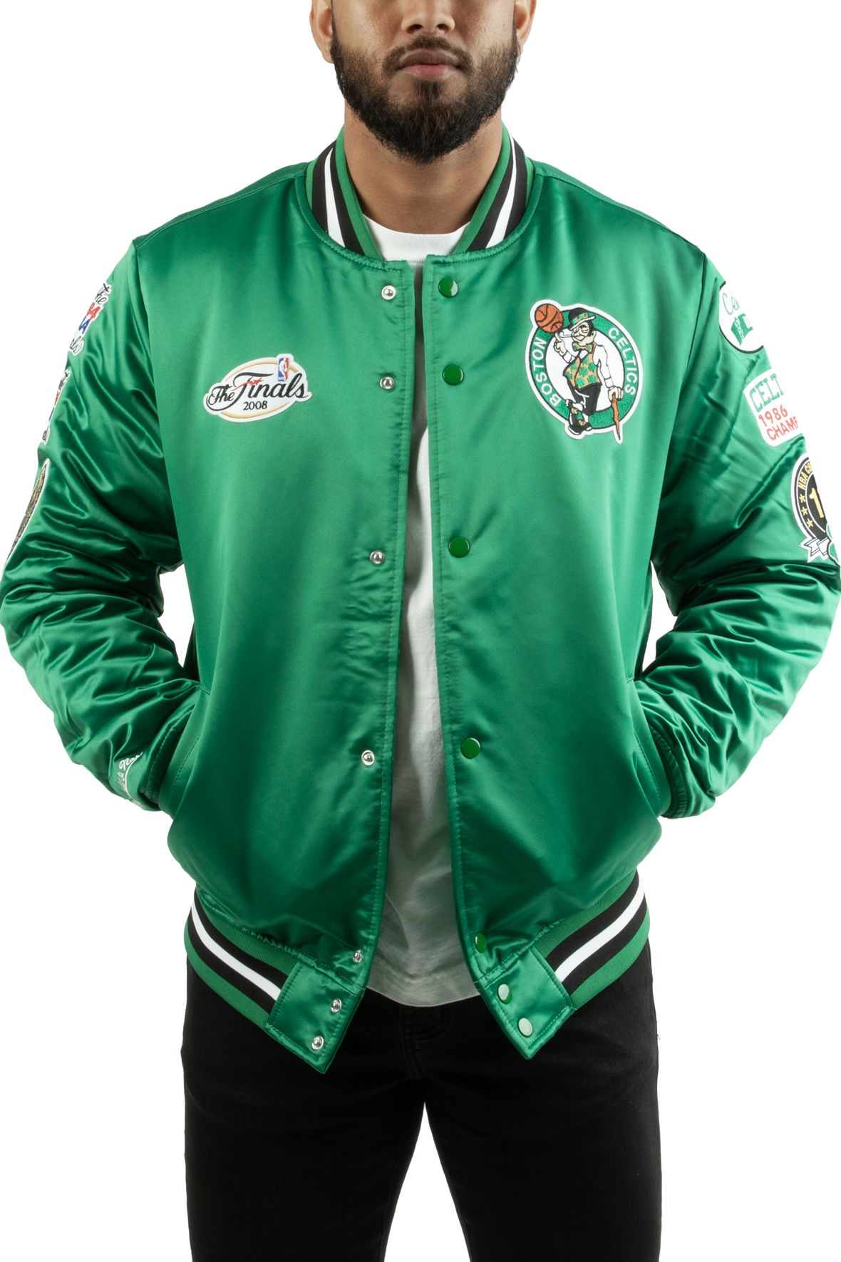 Boston Celtics Jacket Boys Large Youth Green NBA Basketball