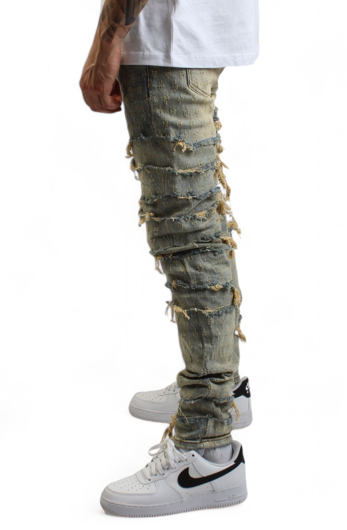 KDNK Pick Stitch V2 Slim Jean KND-4666-TBLUE - Shiekh