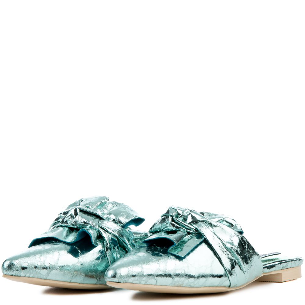 Mules Plates Cape Robbin Femmes Pointure US 9 (environ EU 39) - Couleur Mint, Neuf Sans Boîte