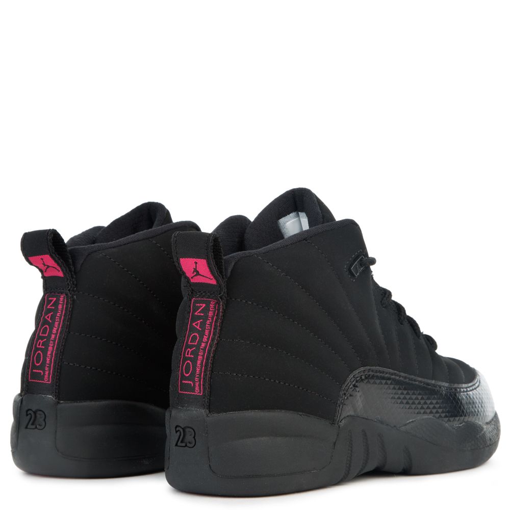 black dark grey rush pink 12s