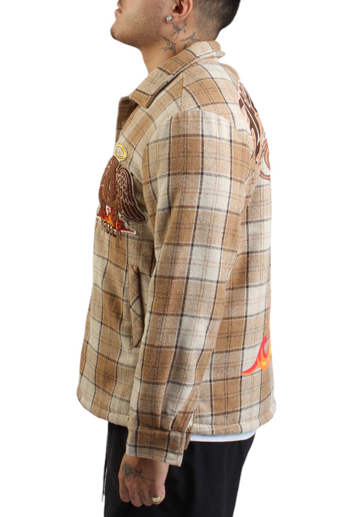 FBRK Fallen Angels Flannel Jacket 942-711KHA - Shiekh