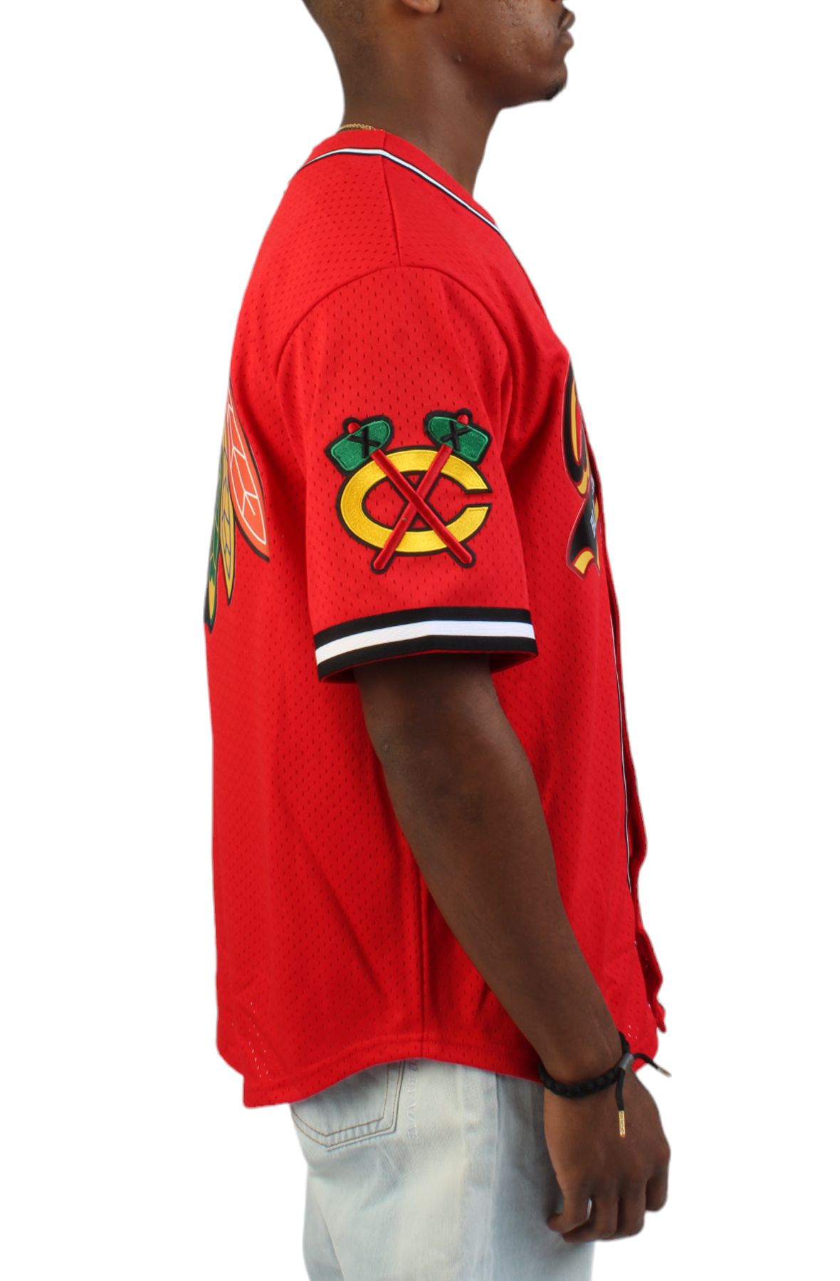 Shops chicago blackhawks baseball jersey