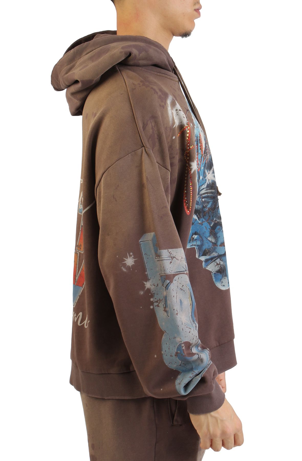 FIRST ROW Post Human Newborn Hoodie FRF2496-CAFFE - Shiekh