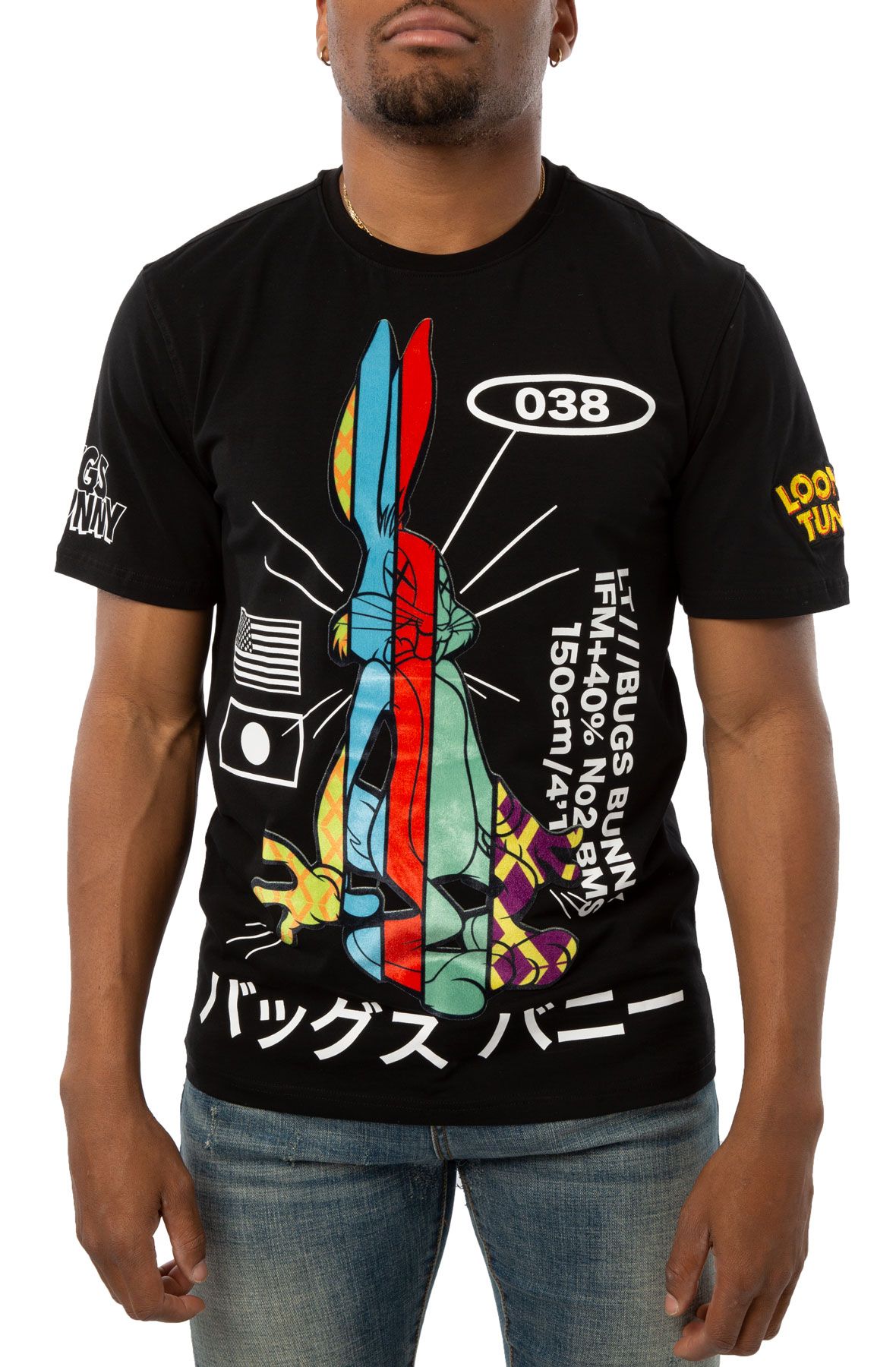 JAPAN SPLICED BUG BUNNY TEE LT10233-BLK