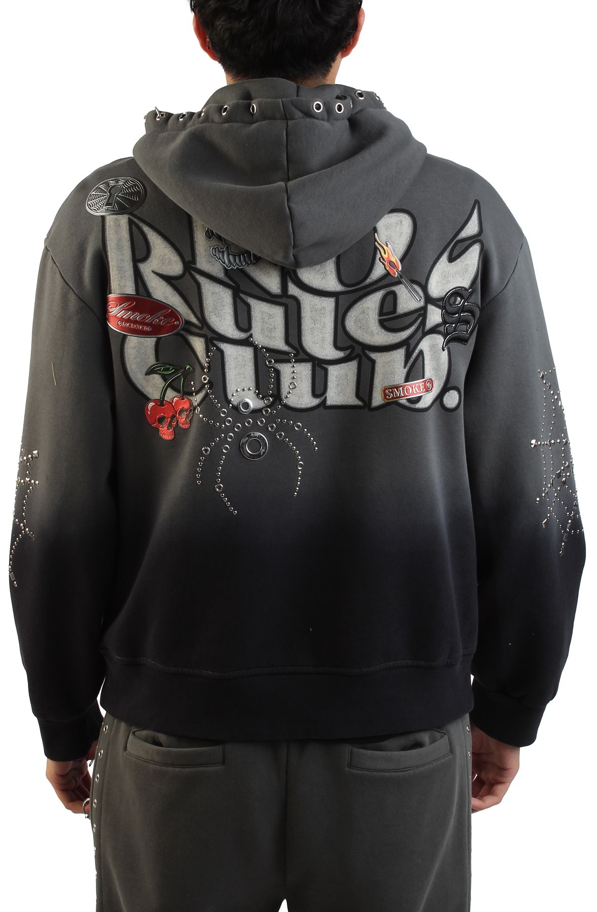 SMOKE RISE No Rules Fleece Full Zip Hoodie FO26S467SK-BLK - Shiekh