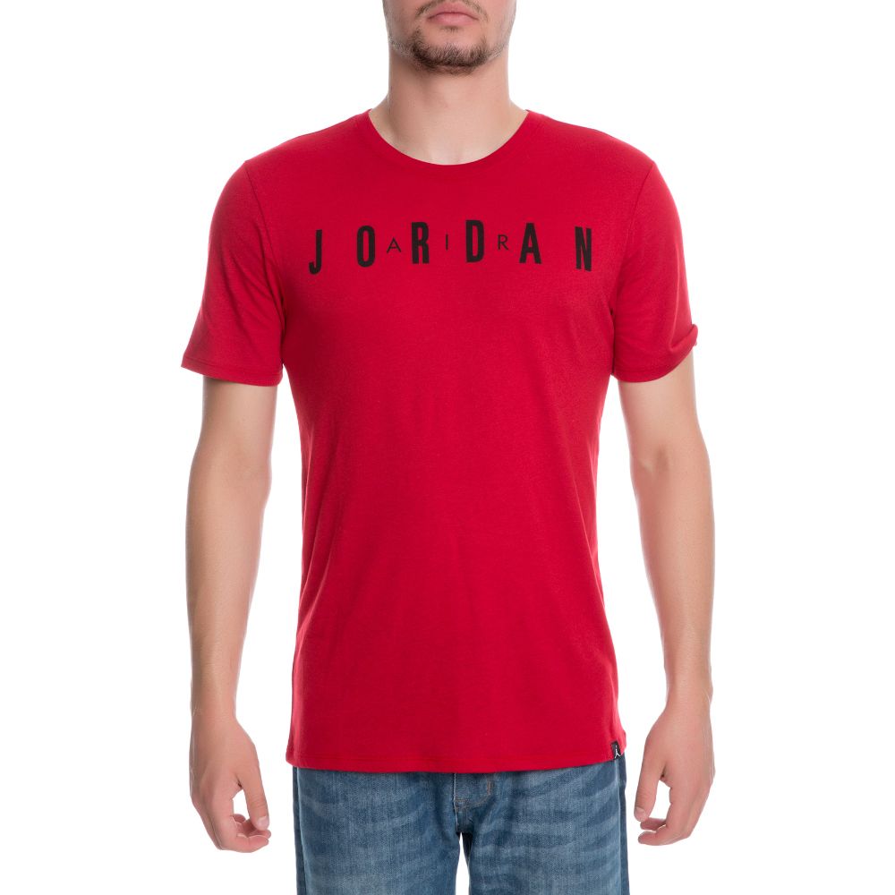 red and black jordan shirt