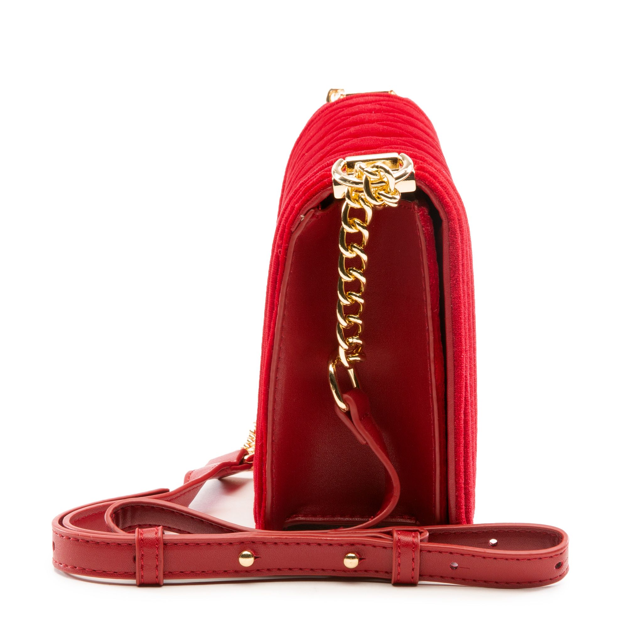 H&D ACCESSORIES, INC Quilted Velvet Crossbody Bag HPC3702RD Shiekh